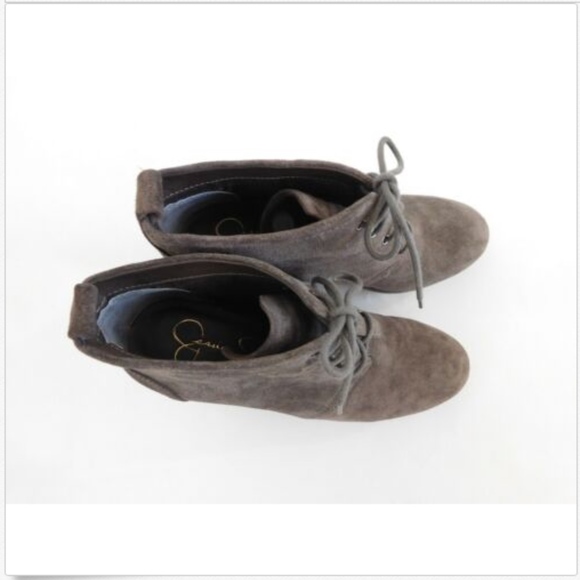 Jessica Simpson Wedges High Heel Booties Gray 7 M - Picture 5 of 8